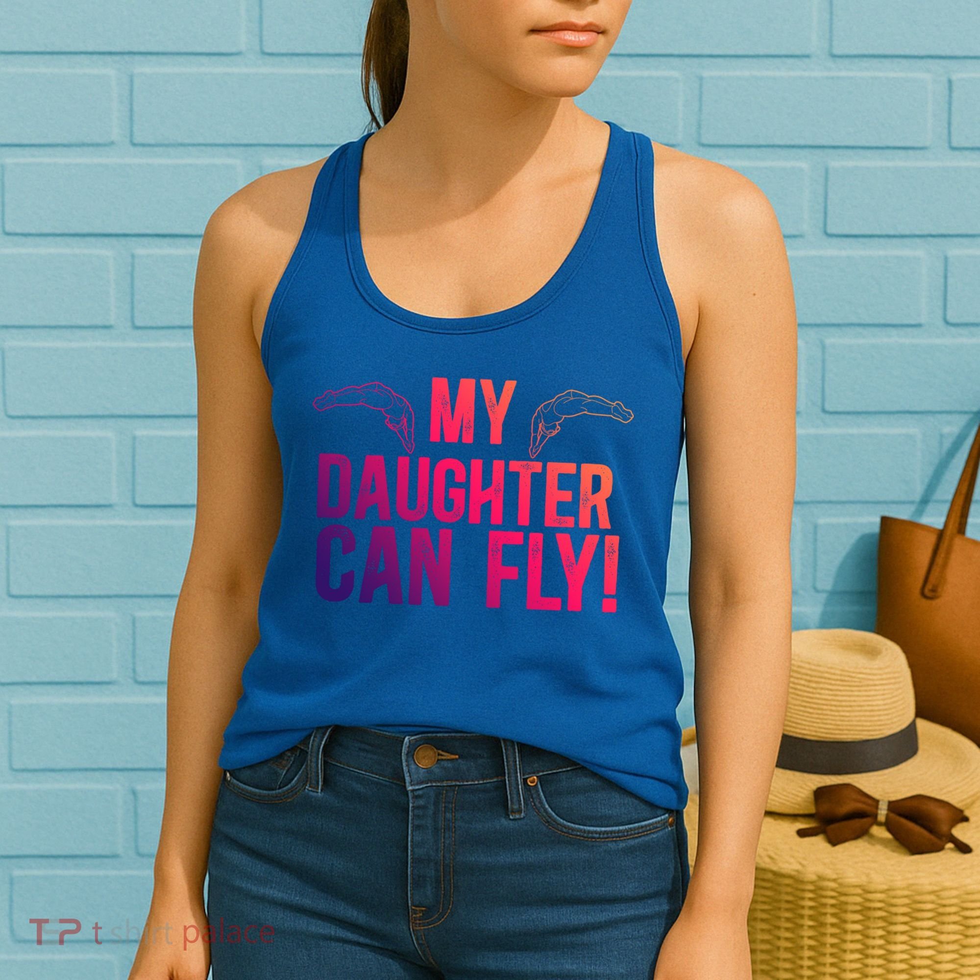 My Daughter Swim Dad Of A Swimmer Father Swimming Dad Gift Women's Tank Top