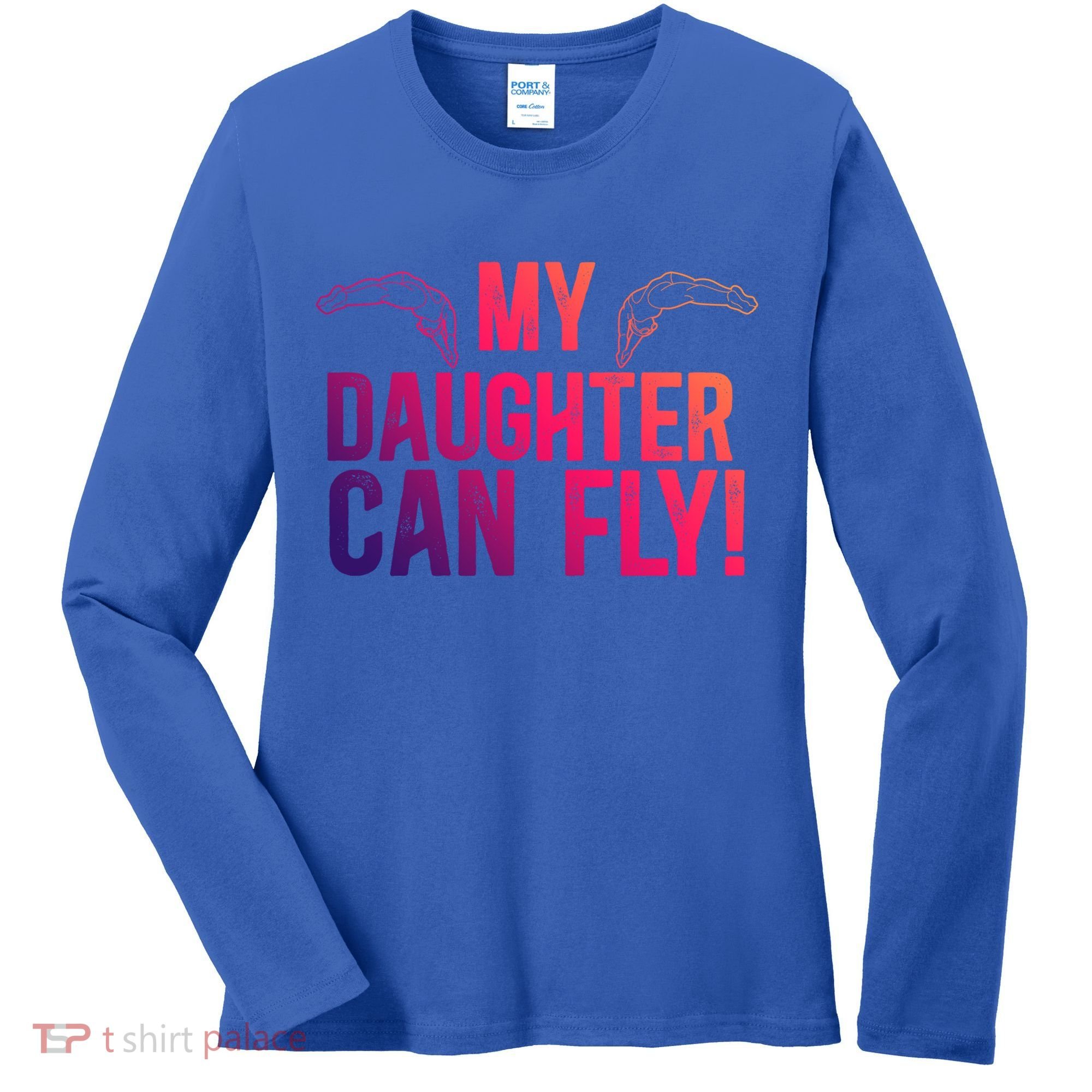 My Daughter Swim Dad Of A Swimmer Father Swimming Dad Gift Women's Long Sleeve Shirt