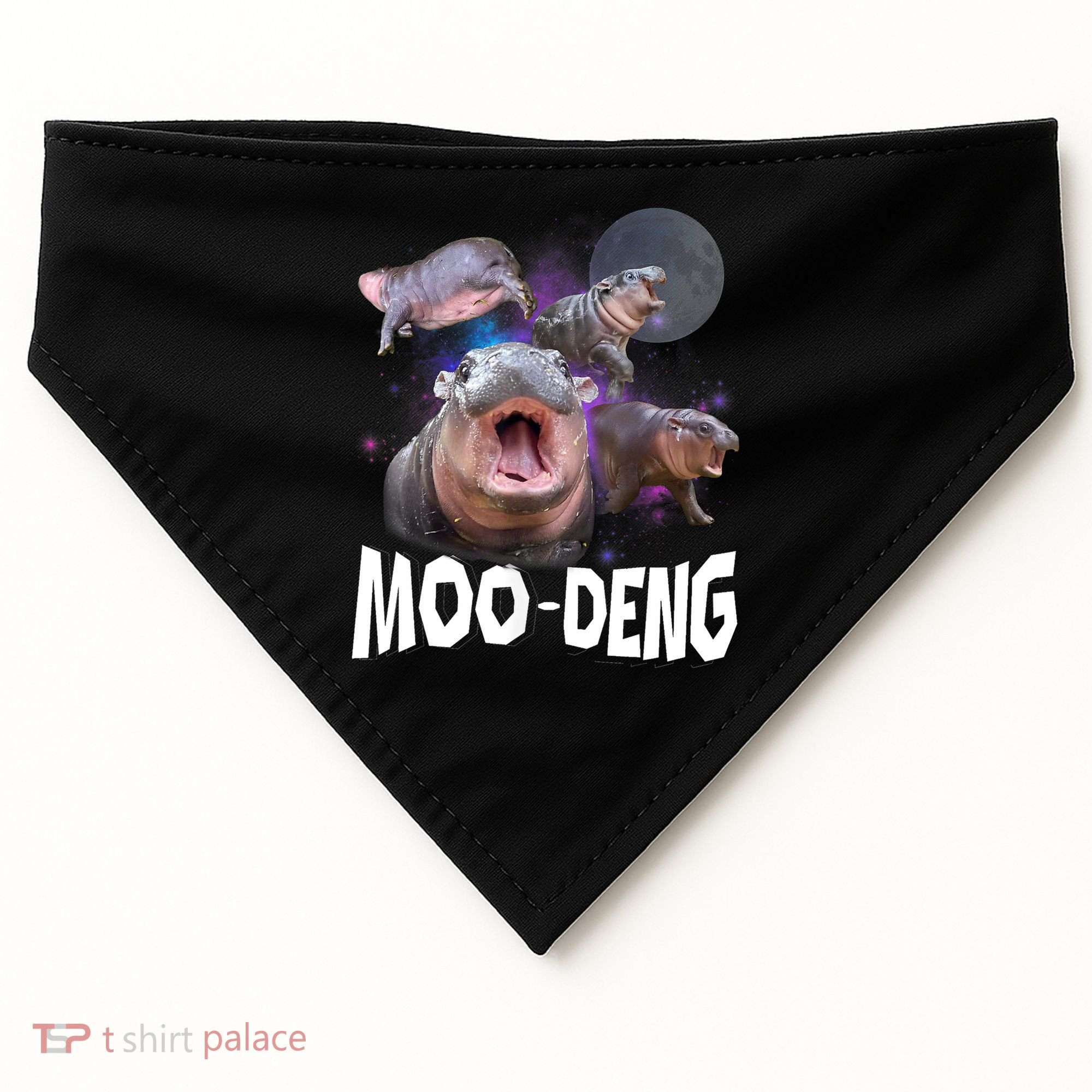 Moo Deng Space Hippo USA-Made Doggie Bandana