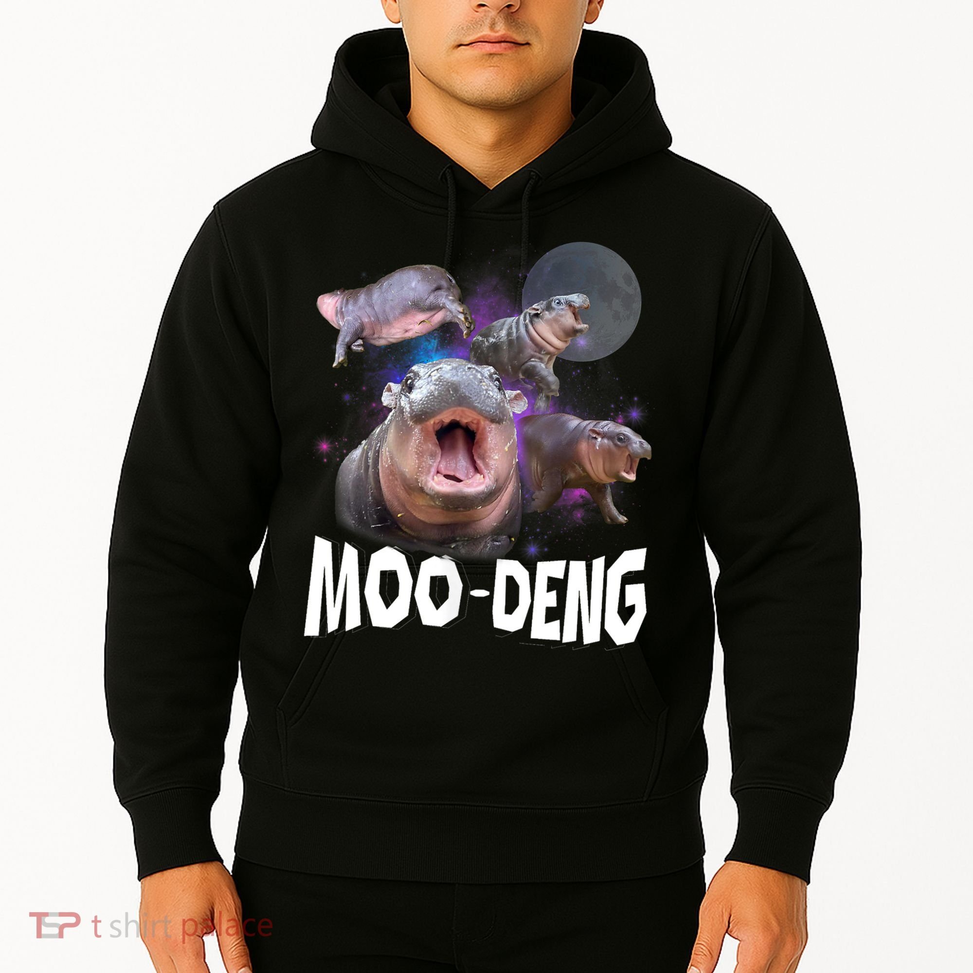 Moo Deng Space Hippo Hoodie
