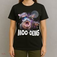 Moo Deng Space Hippo T-Shirt thumb 4