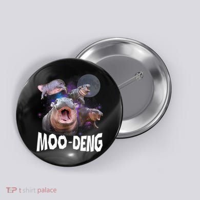 Moo Deng Space Hippo Button