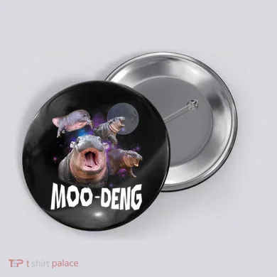 Moo Deng Space Hippo Button