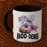 Moo Deng Space Hippo Coffee Mug thumb 2