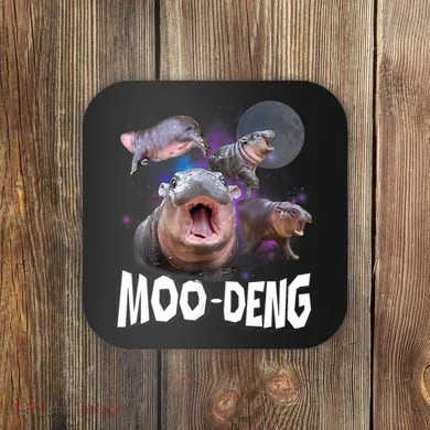 Moo Deng Space Hippo Coaster
