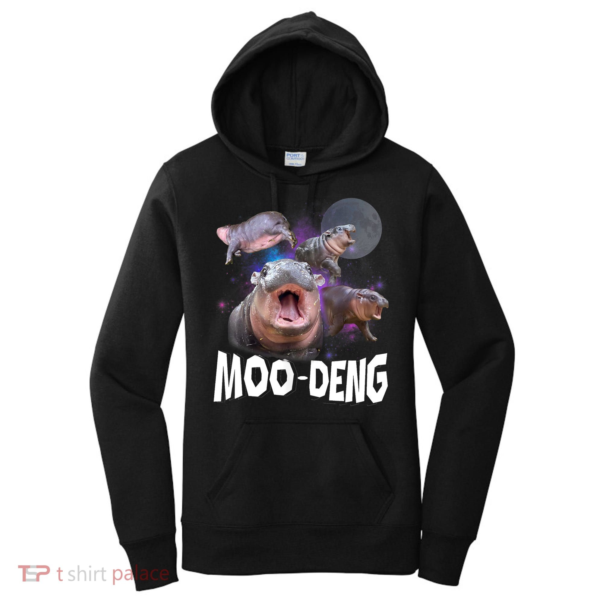 Moo Deng Space Hippo Women's Hoodie