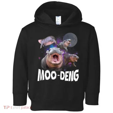 Moo Deng Space Hippo Toddler Hoodie