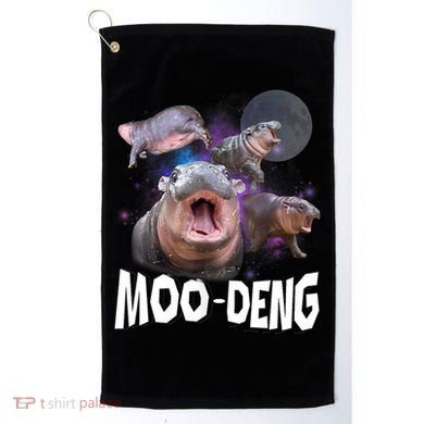Moo Deng Space Hippo Golf Towel