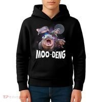 Moo Deng Space Hippo Kids Hoodie thumb 4
