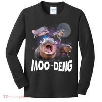 Moo Deng Space Hippo Kids Long Sleeve Shirt thumb 0
