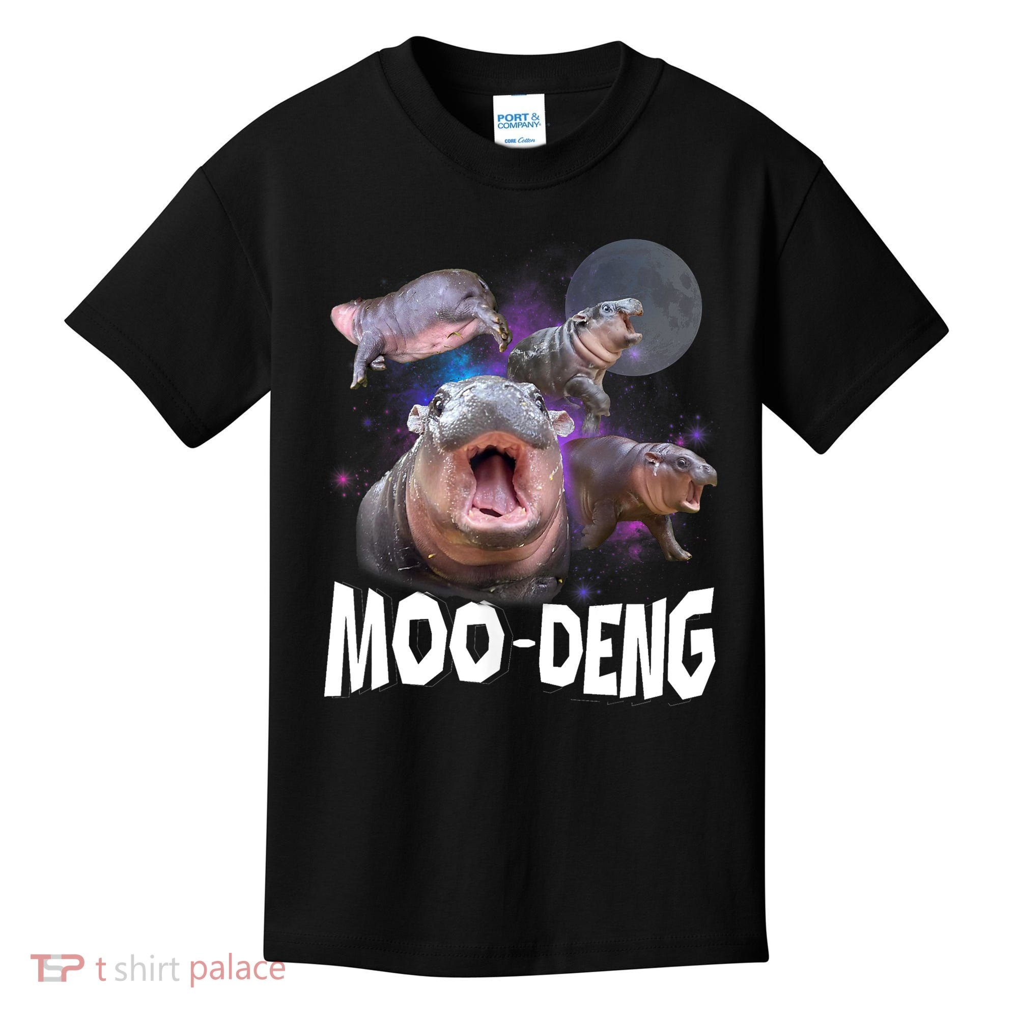 Moo Deng Space Hippo Kids T-Shirt