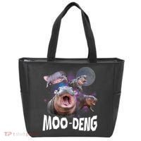 Moo Deng Space Hippo Tote Bag thumb 0