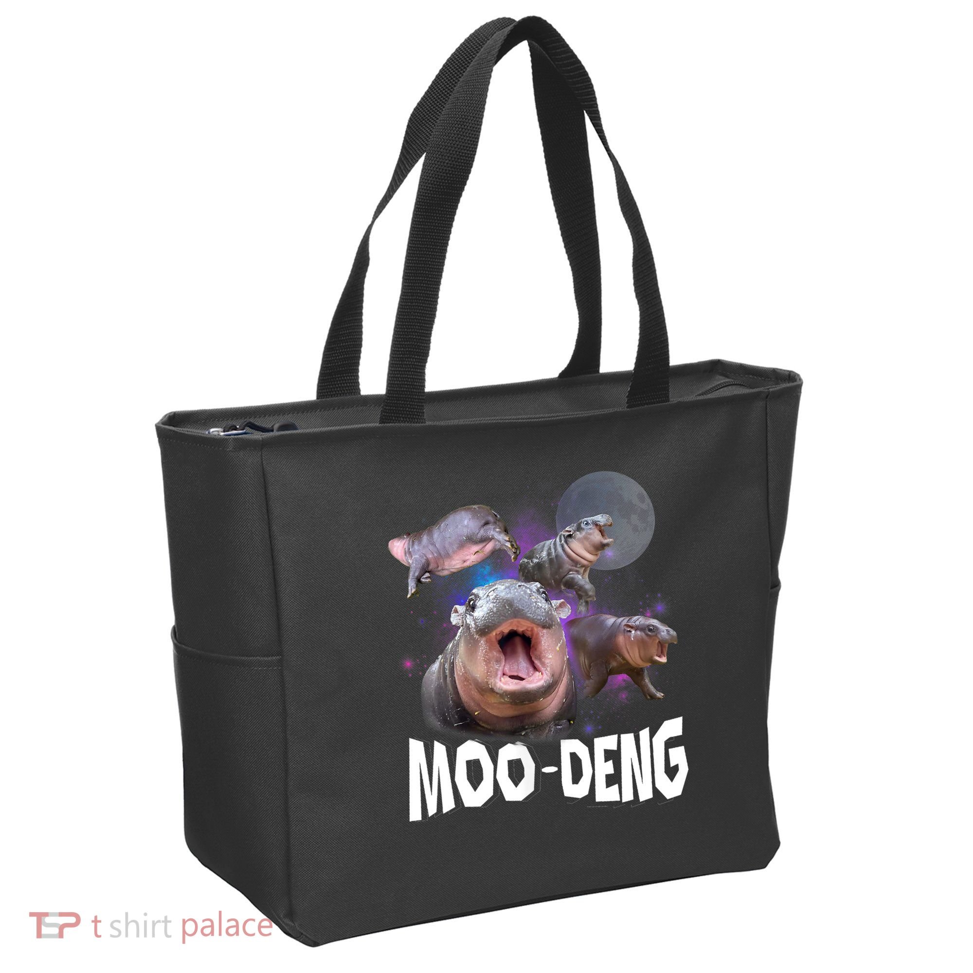 Moo Deng Space Hippo Tote Bag