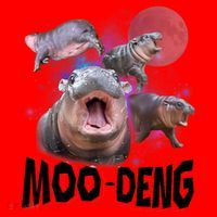 Moo Deng Space Hippo Santa Hat thumb 1