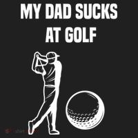 My Dad Sucks At Golf, Funny Golfing Golf Dad Gif For Dad Father's Day Beanie thumb 2