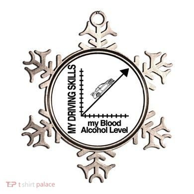 My Driving Skills My Blood Alcohol Level Funny Design Ornament