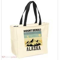  Mount Denali Souvenir Alaska Women  Mt. Denali V-Neck  Tote Bag thumb 2