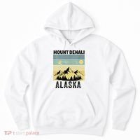  Mount Denali Souvenir Alaska Women  Mt. Denali V-Neck  Hoodie thumb 0