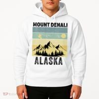  Mount Denali Souvenir Alaska Women  Mt. Denali V-Neck  Hoodie thumb 2