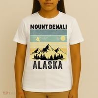  Mount Denali Souvenir Alaska Women  Mt. Denali V-Neck  T-Shirt thumb 4