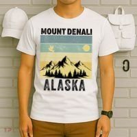  Mount Denali Souvenir Alaska Women  Mt. Denali V-Neck  T-Shirt thumb 6
