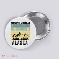  Mount Denali Souvenir Alaska Women  Mt. Denali V-Neck  Button thumb 0