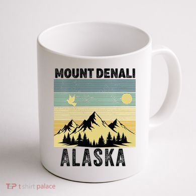  Mount Denali Souvenir Alaska Women  Mt. Denali V-Neck  Coffee Mug back