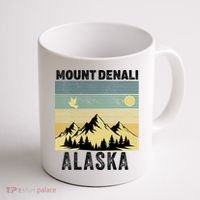  Mount Denali Souvenir Alaska Women  Mt. Denali V-Neck  Coffee Mug thumb 1