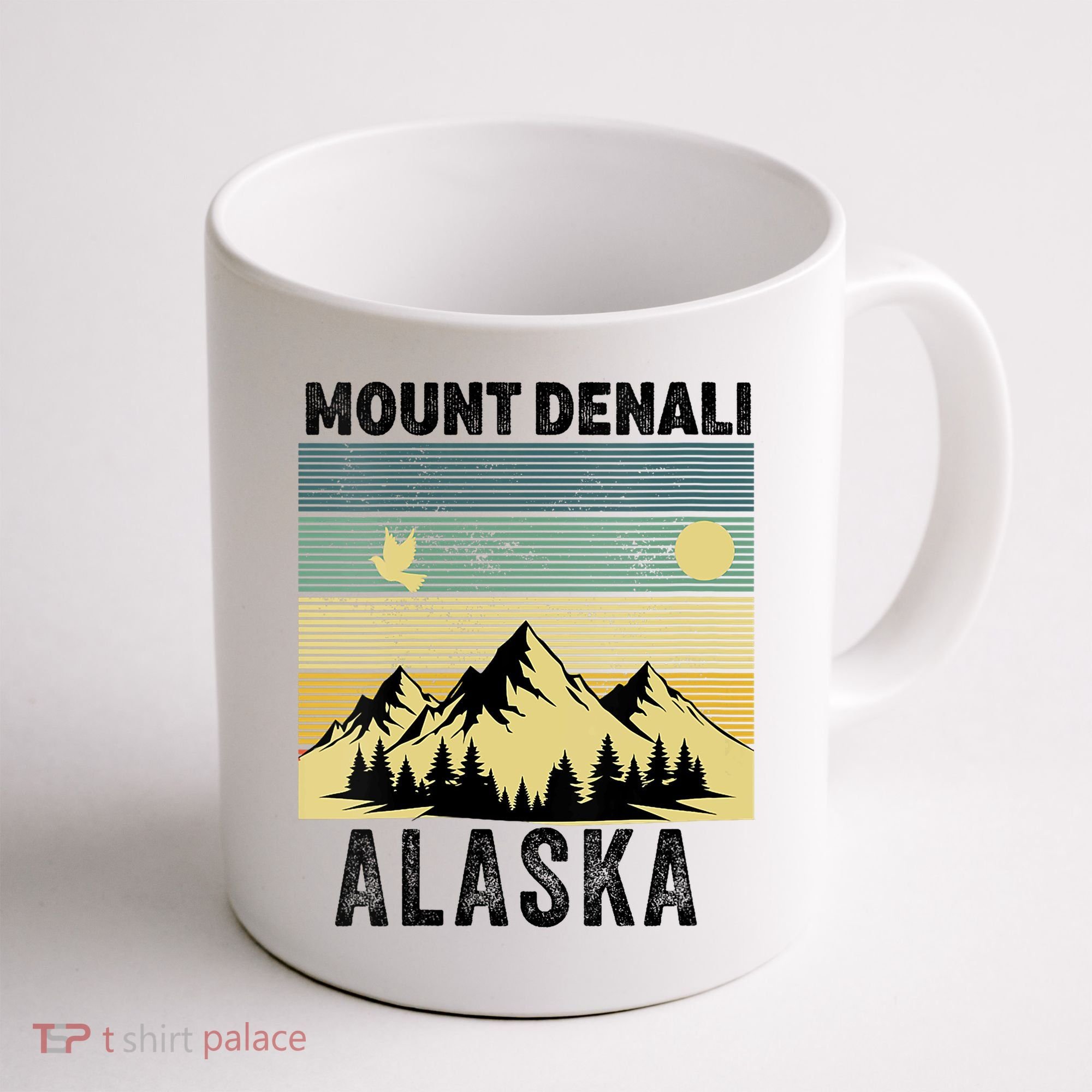  Mount Denali Souvenir Alaska Women  Mt. Denali V-Neck  Coffee Mug