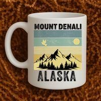  Mount Denali Souvenir Alaska Women  Mt. Denali V-Neck  Coffee Mug thumb 2