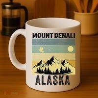  Mount Denali Souvenir Alaska Women  Mt. Denali V-Neck  Coffee Mug thumb 4