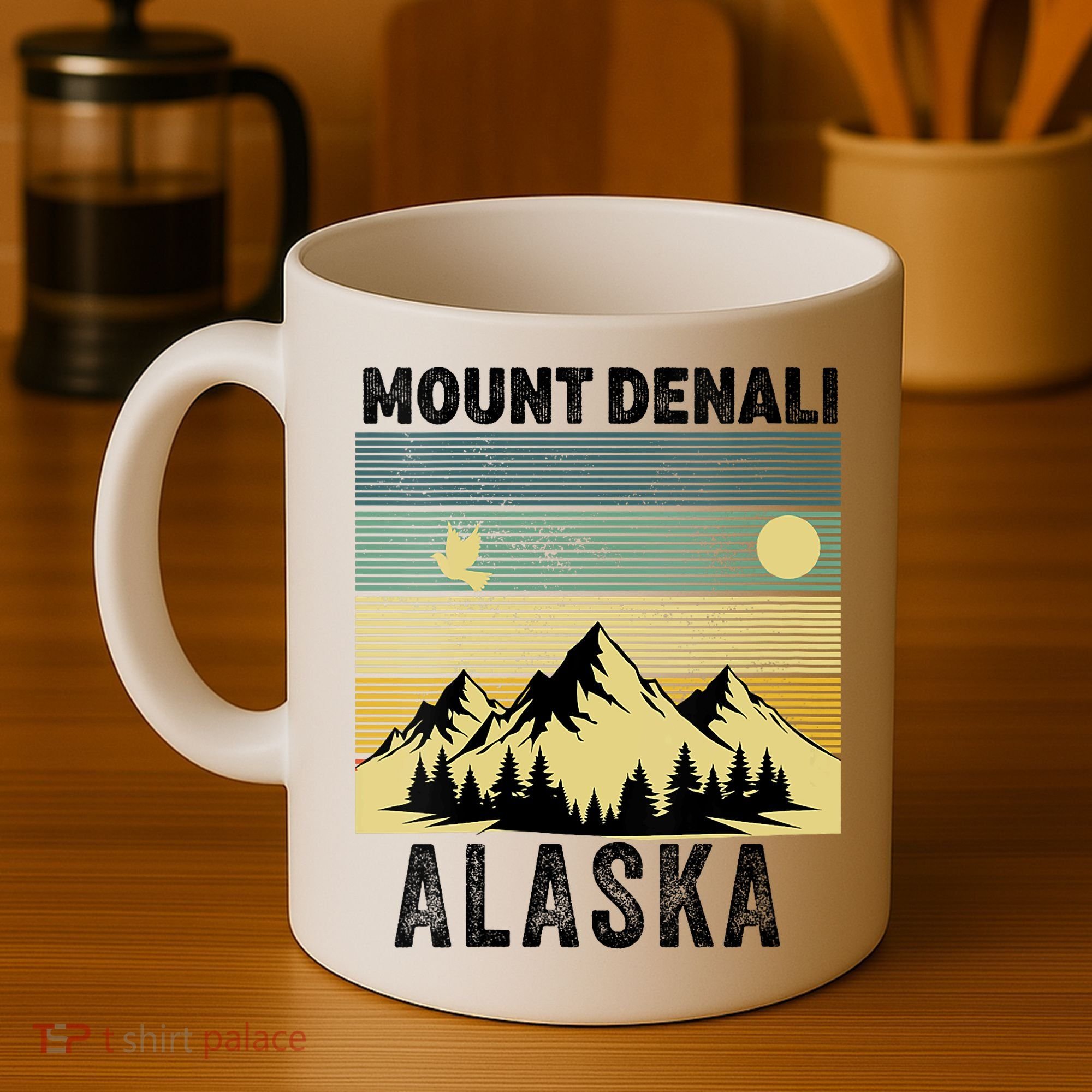  Mount Denali Souvenir Alaska Women  Mt. Denali V-Neck  Coffee Mug