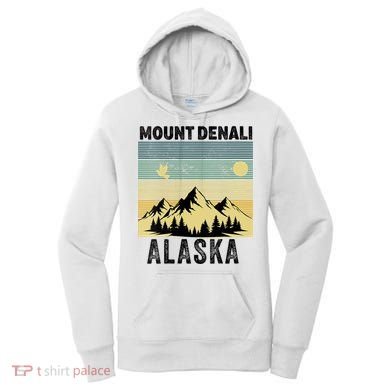  Mount Denali Souvenir Alaska Women  Mt. Denali V-Neck  Women's Hoodie