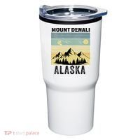 Mount Denali Souvenir Alaska Women  Mt. Denali V-Neck  Tumbler thumb 0