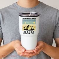  Mount Denali Souvenir Alaska Women  Mt. Denali V-Neck  Tumbler thumb 2