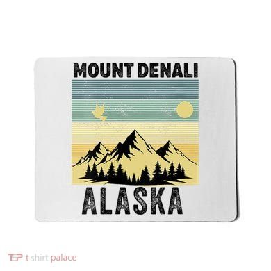  Mount Denali Souvenir Alaska Women  Mt. Denali V-Neck  Mousepad
