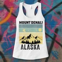  Mount Denali Souvenir Alaska Women  Mt. Denali V-Neck  Women's Tank Top thumb 3