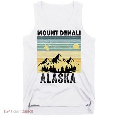  Mount Denali Souvenir Alaska Women  Mt. Denali V-Neck  Tank Top