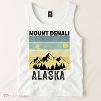  Mount Denali Souvenir Alaska Women  Mt. Denali V-Neck  Tank Top thumb 2