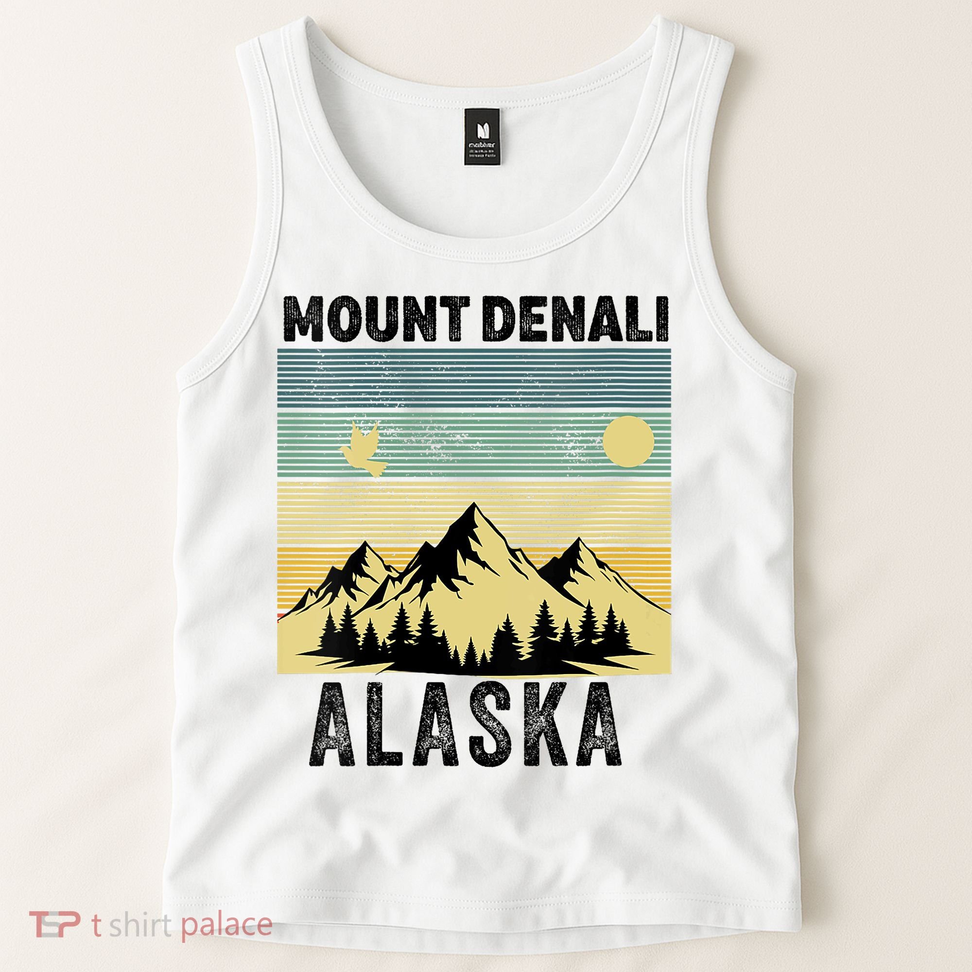  Mount Denali Souvenir Alaska Women  Mt. Denali V-Neck  Tank Top