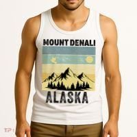  Mount Denali Souvenir Alaska Women  Mt. Denali V-Neck  Tank Top thumb 3