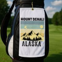  Mount Denali Souvenir Alaska Women  Mt. Denali V-Neck  Golf Towel thumb 2
