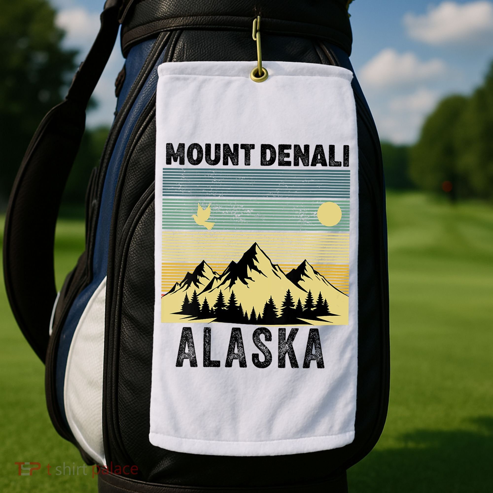  Mount Denali Souvenir Alaska Women  Mt. Denali V-Neck  Golf Towel