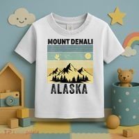  Mount Denali Souvenir Alaska Women  Mt. Denali V-Neck  Toddler T-Shirt thumb 3