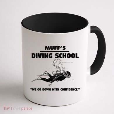 Muffs Diving School TRENDING Coffee Mug back
