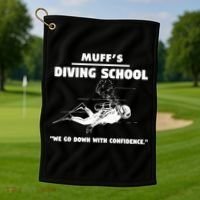 Muffs Diving School TRENDING Golf Towel thumb 1