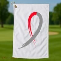 Myelodysplastic Syndromes Awareness Ribbon Golf Towel thumb 1