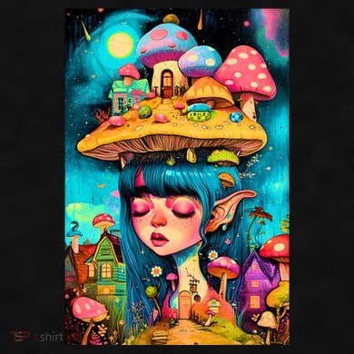 Mushroom Dreams: The Enchanted Mindscape Ladies PosiCharge Tri-Blend Wicking Tank