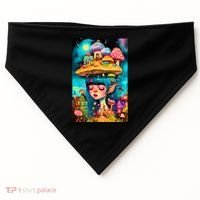 Mushroom Dreams: The Enchanted Mindscape USA-Made Doggie Bandana thumb 0