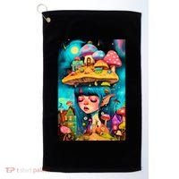 Mushroom Dreams: The Enchanted Mindscape Golf Towel thumb 0